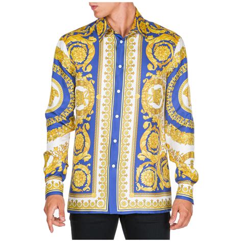 versace the rock shirt|Versace long sleeve shirts.